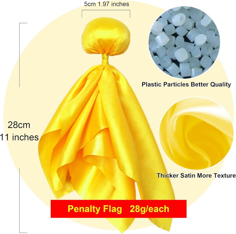 Ahuimeius 16 Pcs Yellow Penalty Flag Football Flags, Referee Flag, Lacrosse,Sports Fan for Football Games Party Accessory Referee Game Party - Image 3
